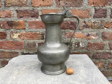 antiek tinnen ,,Keulse,,kan grootste type, tin, mooie !!! beschikbaar voor biedingen