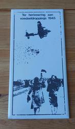 Herinneringstegel Voedseldroppings 1945, Ophalen of Verzenden, Landmacht, Nederland, Kunstobject