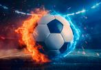 Voetbal behang Brandende Voetbal * Muurdeco4kids, Verzenden, Nieuw, Wanddecoratie