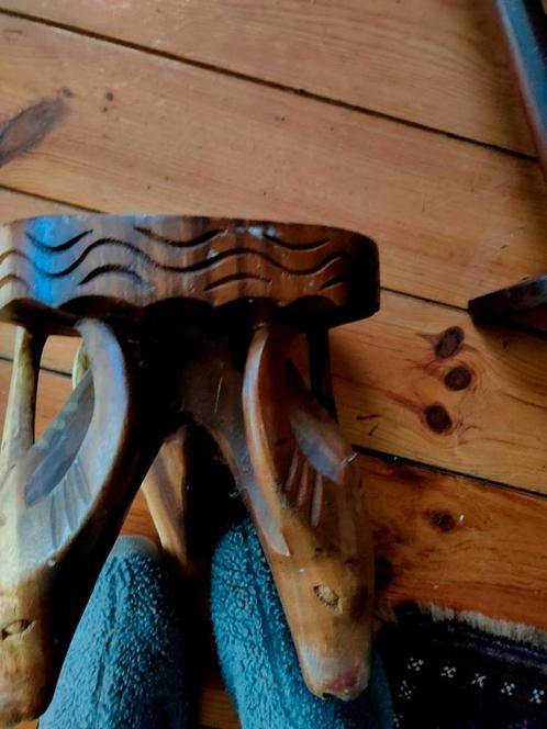 Antiek Afrikaanse koeien kruk,  bijzettafel, zie omschrij, Antiek en Kunst, Antiek | Overige Antiek, Ophalen of Verzenden