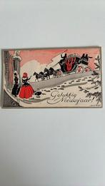 Nieuwjaar. Koets in de sneeuw, uitzwaaien. 1944, Verzamelen, Ansichtkaarten | Themakaarten, Ophalen of Verzenden, 1940 tot 1960