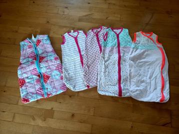 Slaapzakken 4x zomer maat 68/74 en voor- najaar slaapzak  beschikbaar voor biedingen