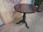 Klassieke ronde bijzettafel, rokers tafel, 45 tot 60 cm, Minder dan 55 cm, Rond, Ophalen of Verzenden