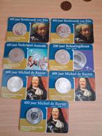 Zilveren 5 euro munten in coincard., Postzegels en Munten, Munten | Nederland, Ophalen of Verzenden, Koningin Beatrix, Euro's