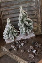 Twee nobilisboompjes op boomstam, Huis en Inrichting, Woonaccessoires | Overige, Www.jufbrocante.nl, Www.jufbrocante.nl, Nieuw