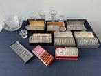Grote collectie kristallen onderzetters & messenleggers, Antiek en Kunst, Antiek | Glas en Kristal, Ophalen