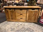 Dressoir 175cm 2 schuifdeuren 3-lades mango Direct/leverbaar, Huis en Inrichting, 150 tot 200 cm, Nieuw, Ophalen of Verzenden