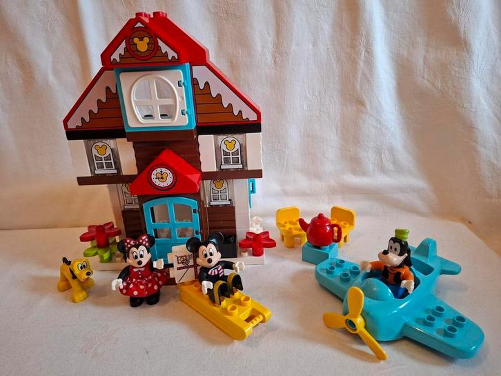 Duplo 10889 Mickey Mouse Vakantiehuis compleet met boekje, Kinderen en Baby's, Speelgoed | Duplo en Lego, Zo goed als nieuw, Duplo