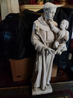 Stenen beeld van de Heilige Antonius van Padua - 82cm, Antiek en Kunst, Antiek | Religie, Ophalen