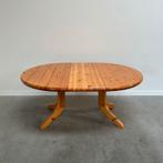Vintage grenen tafel jaren 70 deens design 70s Daumiller, Ophalen, Gebruikt, 100 tot 150 cm, Rond