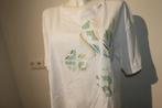 Marccain shirt mooie print met merk en steentjes N5/42, Kleding | Dames, Verzenden, Wit, Maat 42/44 (L), Zo goed als nieuw