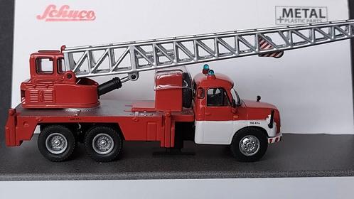 Tatra T148 Feuerwehr ladder 1;87 Schuco Metal Pol, Hobby en Vrije tijd, Modelauto's | 1:87, Zo goed als nieuw, Bus of Vrachtwagen