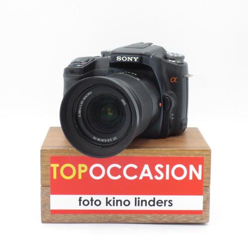OCCASION: SONY A100 + 18-70mm + 75-300mm + HVL-F56 Flitser, Audio, Tv en Foto, Fotocamera's Digitaal, Zo goed als nieuw, Spiegelreflex