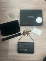 Chanel klassieke wallet on chain 2023 origineel, Ophalen, Zo goed als nieuw, Zwart, Schoudertasje