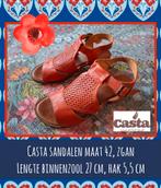Casta Portugal sandalen rood, maat 42, zgan, Casta, Zo goed als nieuw, Rood, Sandalen of Muiltjes