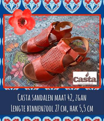 Casta Portugal sandalen rood, maat 42, zgan beschikbaar voor biedingen