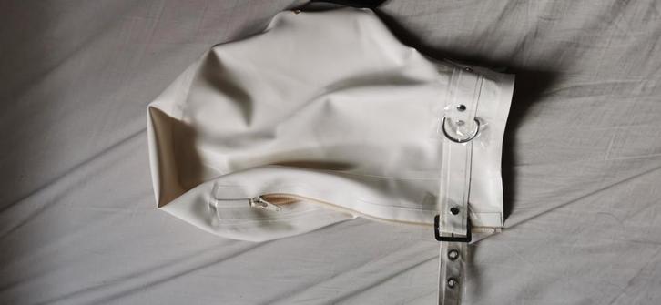 Latex Masker Wit Maat M, Kleding | Dames, Overige Dameskleding, Nieuw, Ophalen of Verzenden