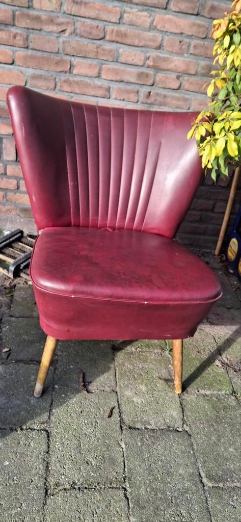 Vintage stoel retro rood, Ophalen