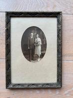Antieke houten fotolijst, beschadigd, Antiek en Kunst, Ophalen of Verzenden