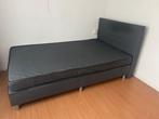 Antraciet kleurige boxspring, maat 120 x 200 cm, Ophalen, Gebruikt, Eenpersoons, 120 cm