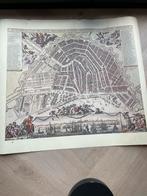 Oude Kaart Amsterdam 18e Eeuwse Gravure, Ophalen of Verzenden