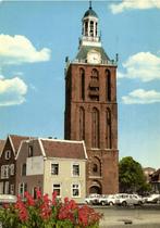 Meppel, Toren Ned. Herv. Kerk - auto - 1977 gelopen, Verzamelen, Ophalen of Verzenden, 1960 tot 1980, Gelopen, Drenthe