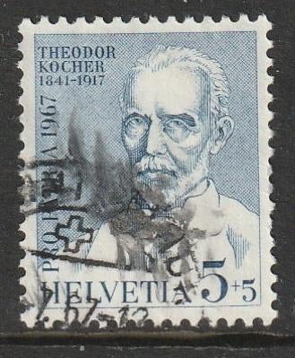 Zwitserland 1967 853 Pro Patria 5c, Gest, Ophalen of Verzenden, Gestempeld