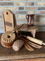 Brocante oude koolsnijders/deegrollen/ kannetje/bakvorm, Ophalen of Verzenden