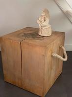 Masief houten tafel, Huis en Inrichting, Tafels | Bijzettafels, Gebruikt, Industrieel/ stoer/ landelijk, Vierkant, Hout