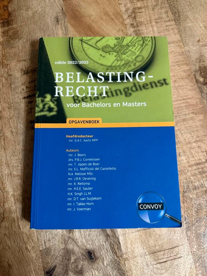 Belastingrecht voor Bachelors en Masters Opgavenboek 22/23, Boeken, Studieboeken en Cursussen, Zo goed als nieuw, HBO, Gamma, Ophalen of Verzenden