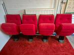 Rode Bioscoop stoelen 4 stuks., Huis en Inrichting, Banken | Voetenbanken en Poefen, Gebruikt, Ophalen