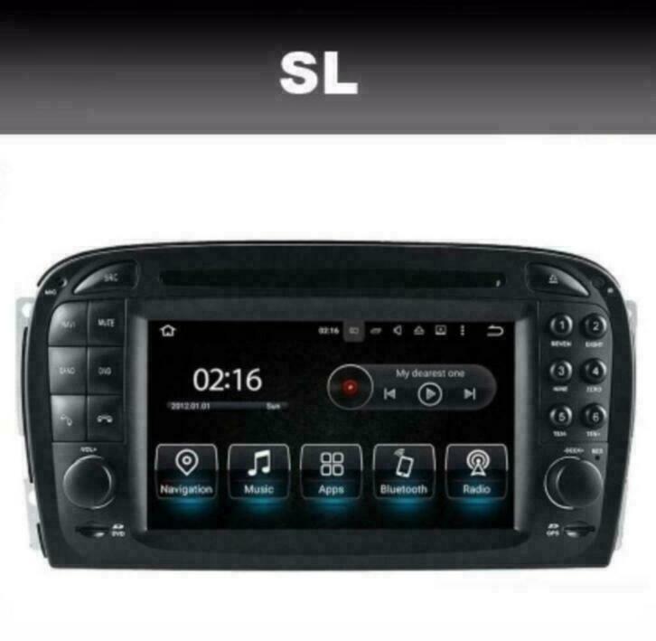 Mercedes SL radio navigatie android 10 octacore 64gb wifi, Auto diversen, Autoradio's, Nieuw, Ophalen of Verzenden