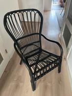 Zwarte rieten stoel storsele ikea (rotan), Huis en Inrichting, Stoelen, Ophalen of Verzenden, Zo goed als nieuw, Zwart, Eén
