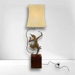 Italiaanse vintage vloerlamp messing brons Boho, Ophalen, Gebruikt, Metaal, 100 tot 150 cm