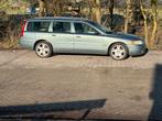 Volvo V70 2.4 170PK AUT 2004 Standkacel baby blue nw distri, Zwart, Blauw, Leder en Stof, Stationwagon