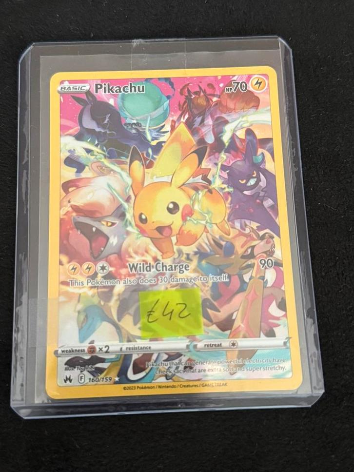 Pikachu Pokemon kaart F160, Hobby en Vrije tijd, Verzamelkaartspellen | Pokémon, Nieuw, Losse kaart, Foil, Ophalen of Verzenden