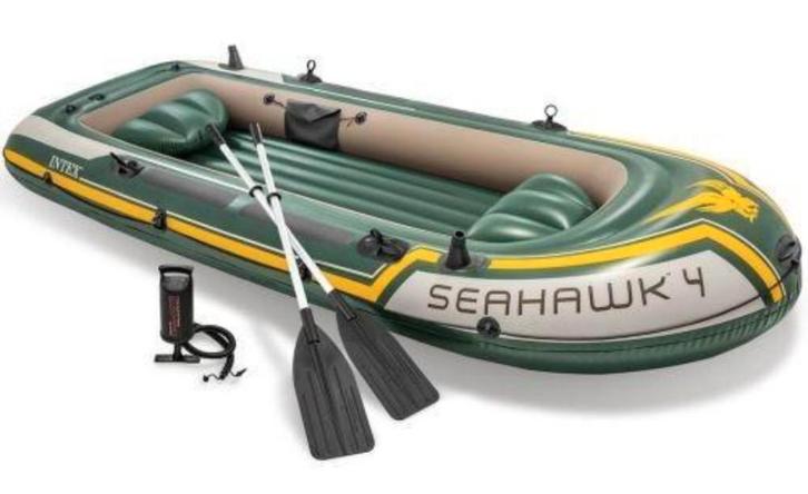 boot Intex Seahawk 4 met pomp en paddels, als nieuw, Caravans en Kamperen, Kampeeraccessoires, Zo goed als nieuw, Ophalen of Verzenden
