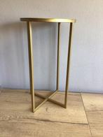 Gouden Bijzettafel Rond - Zo Goed Als Nieuw, Minder dan 55 cm, Metaal of Aluminium, Rond, Zo goed als nieuw