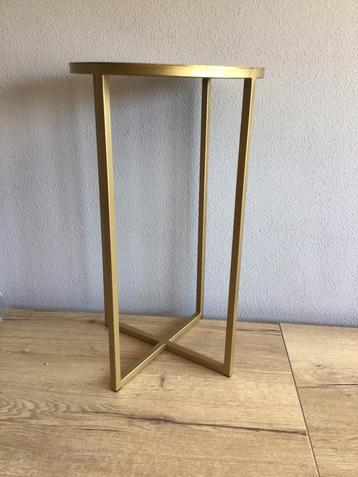 Gouden Bijzettafel Rond - Zo Goed Als Nieuw beschikbaar voor biedingen