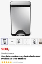 Simplehuman prullenbak 38L pedaalemmer, 40 liter of meer, Ophalen, Zo goed als nieuw