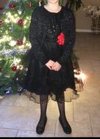 Jurk Zwart 152 (feestjurk/kerstjurk), Ophalen of Verzenden, Zo goed als nieuw, Meisje, Jurk of Rok