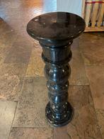 Zware marmeren zuil / sokkel – zwart – 90 cm hoog, Ophalen, Zo goed als nieuw