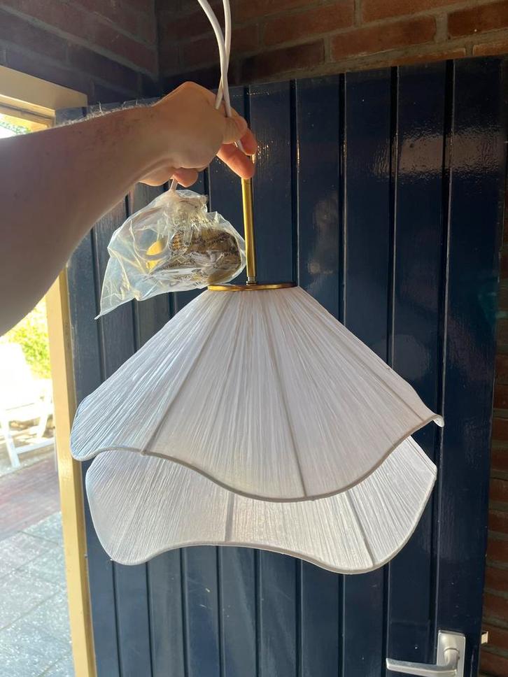 Nieuw - 2x wit hanglamp eettafel, Huis en Inrichting, Lampen | Hanglampen, Nieuw, Minder dan 50 cm, Stof, Ophalen of Verzenden