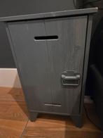 2x Woood Houten Nachtkastje/Kluis - Steelgrey, Minder dan 50 cm, Ophalen of Verzenden, Minder dan 25 cm, Metaal
