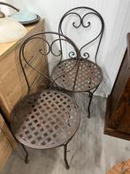 Retro metalen tuinstoelen set, Antiek en Kunst, Ophalen of Verzenden
