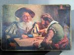 Vintage Metalen Koektrommel met Schilderij, Ophalen of Verzenden