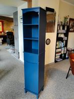 Blauwe badkamerkast/opbergkast - 30x35x172 cm, Huis en Inrichting, Ophalen, Overige materialen, Minder dan 50 cm, Met deur(en)