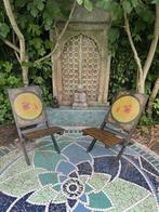 Indiase klapstoel stoel India handbeschilderd oosters, Huis en Inrichting, Stoelen, Verburgt Vintage, Gebruikt, Twee, Overige kleuren