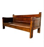 Antique Spanish Chestnut "Siesta" Bench, 19th Century., Verzenden