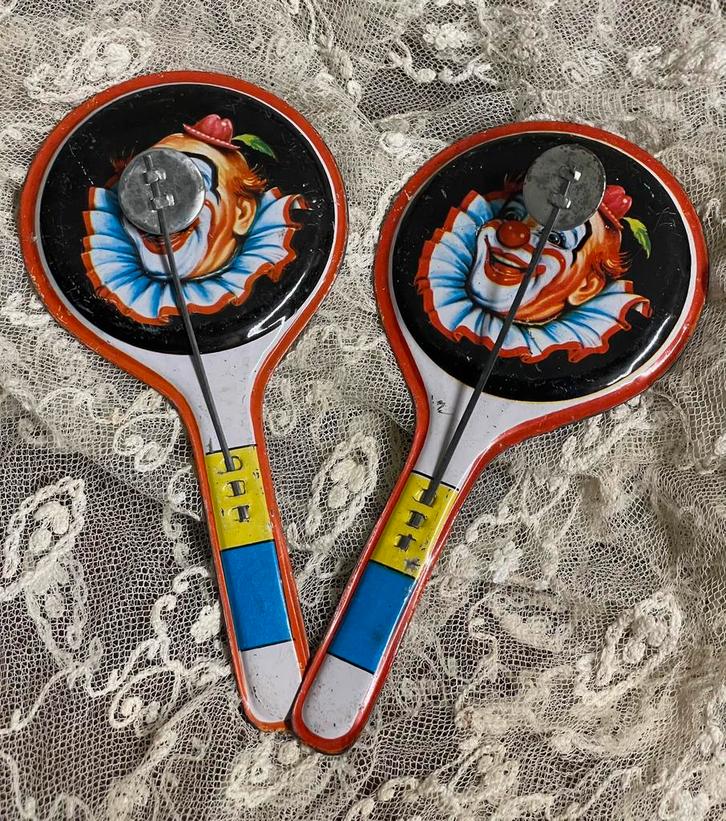 Brocante oud kinder speelgoed blik kleppertje, Antiek en Kunst, Curiosa en Brocante, Ophalen of Verzenden